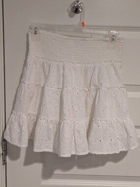 American Eagle white tiered skirt - XS